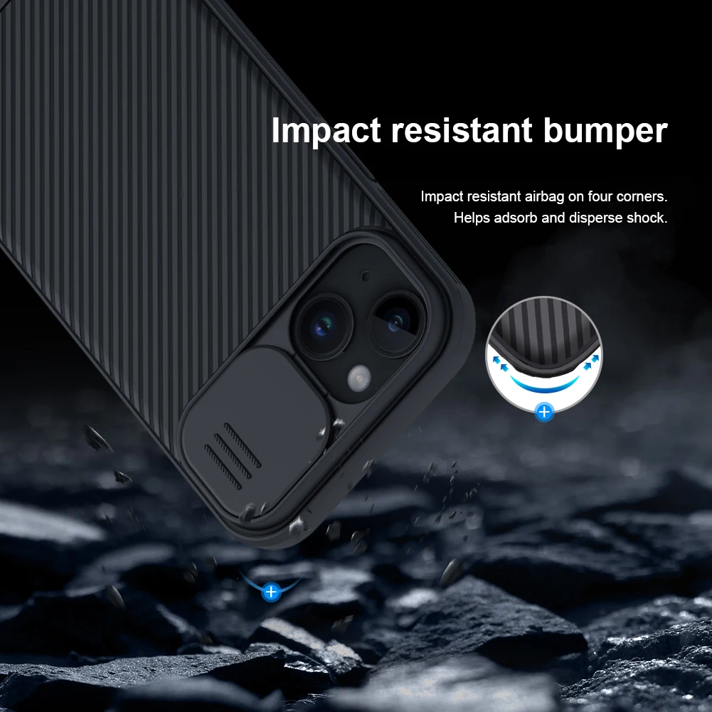 Чехол Nillkin CamShield для iPhone 15 Pro Max, ультратонкий жесткий слайд-чехол для камеры для iPhone 15 Plus 15 Pro, чехол для конфиденциальности объектива (art.: 3920c2e5e5aea) - 3920c2e5e5aea