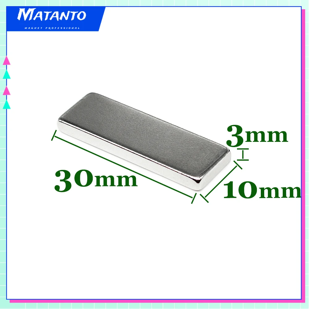 

2/5/10/20/30/50PCS 30x10x3mm Block Super Strong Powerful Magnets Sheet N35 Permanent Magnet 30x10x3 Neodymium Magnet 30*10*3