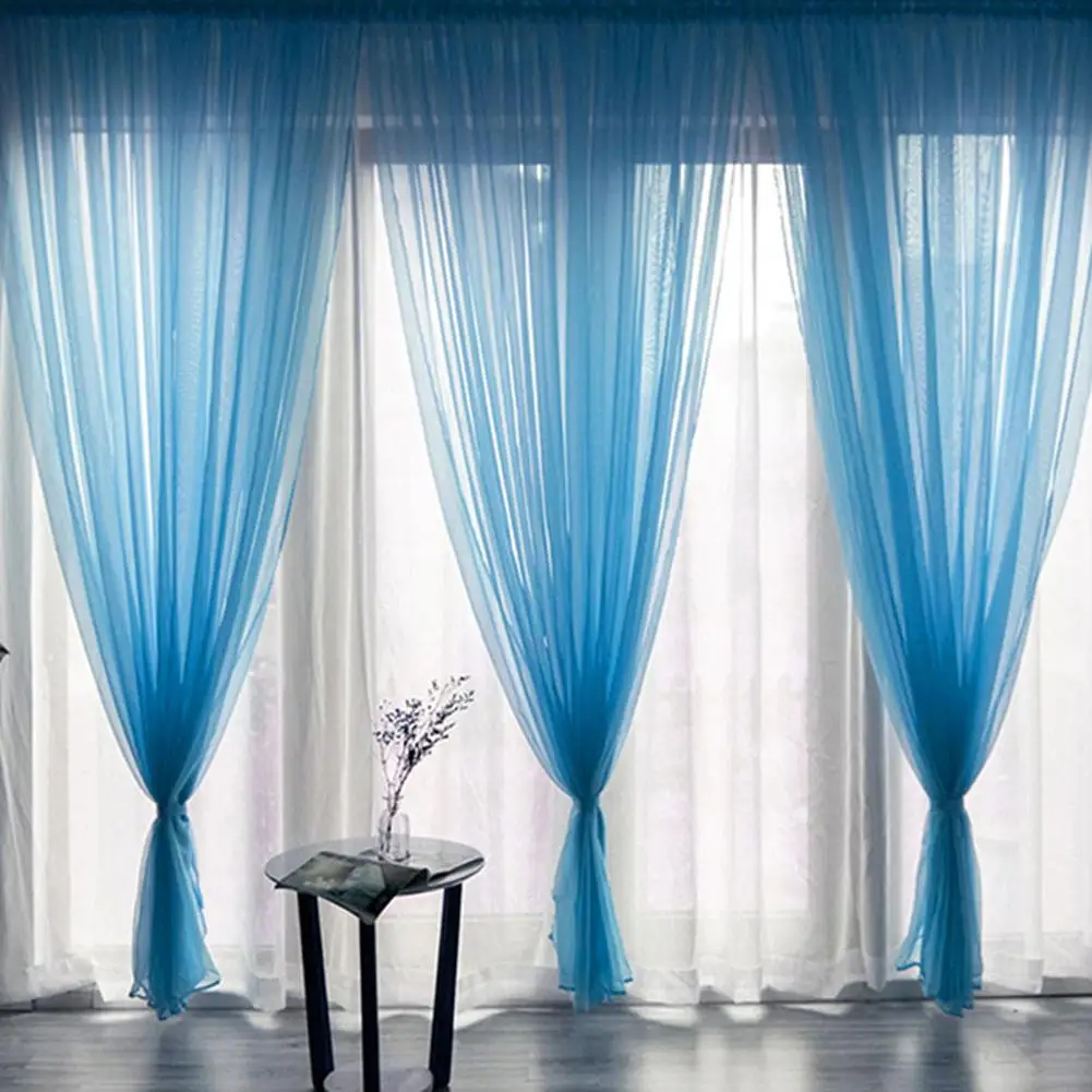

1x2.7M Shading Tulle Curtains for Home Living Room Bedding Window Screening Curtains Drape Panel Sheers