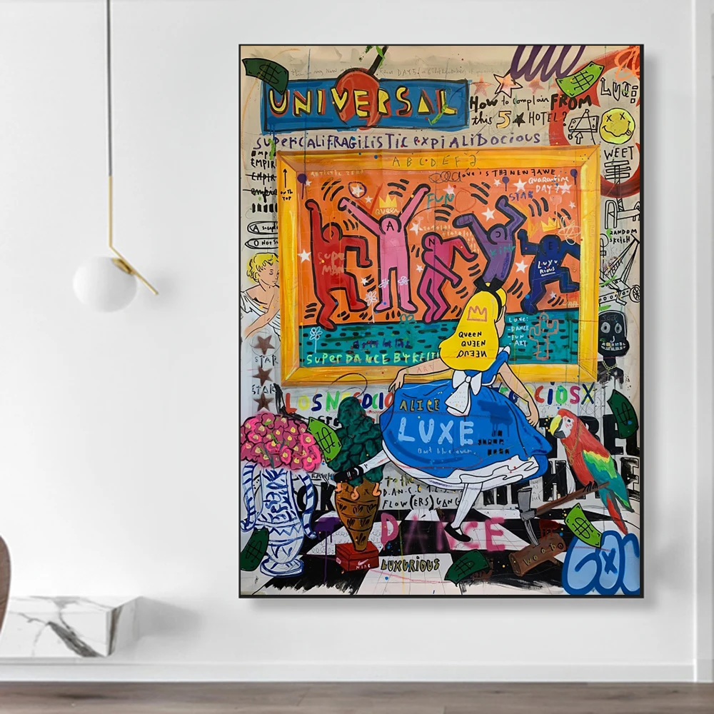 Поп-арт уличный стиль граффити настенный постер современная мода домашний декор