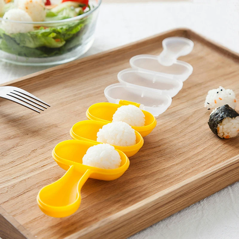 

1 Set 3 Rice Ball Set Sushi Roll Sushi Mold Rice Ball Rice Ball Bento Press Mold DIY Tools Kitchen Accessories
