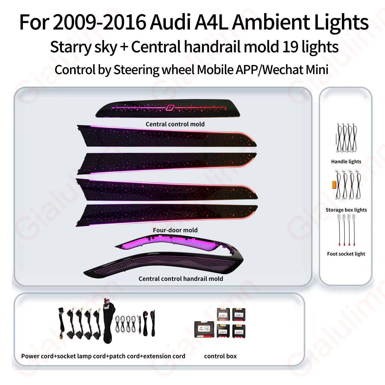 

Gialulimn светодиодный окружающий свет для A4 B8 8rb 2009-2016 атмосфера экологический MoodLight лампа внутренняя отделка декоративное освещение