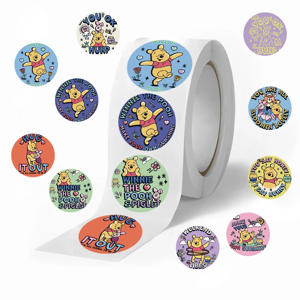 Наклейки Пух из мультфильма Винни 500 шт.