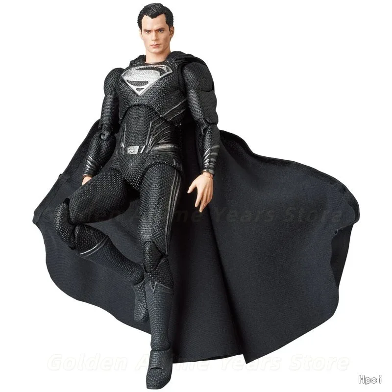 Фото В наличии: Коллекционная подвижная фигурка Medicom Toy MAFEX №174 Супермен (Черный костюм) из фильма Зака Снайдера «Лига справедливости» №2