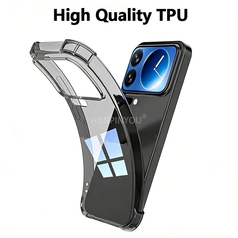 Фото Противоударный мягкий чехол Claer для Xiaomi 17 Ultra 17 Pro Max с защитой углов, из ТПУ, бампер-протектор от падений №5