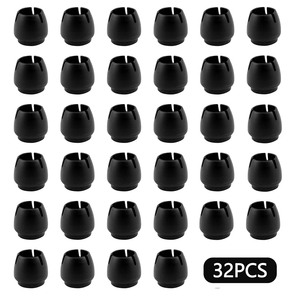 

32pcs Floor Protection Chair Leg Cap Home Universal Round 17-21mm Furniture Pad Wear Resistant Non Slip Protective Cover PVC