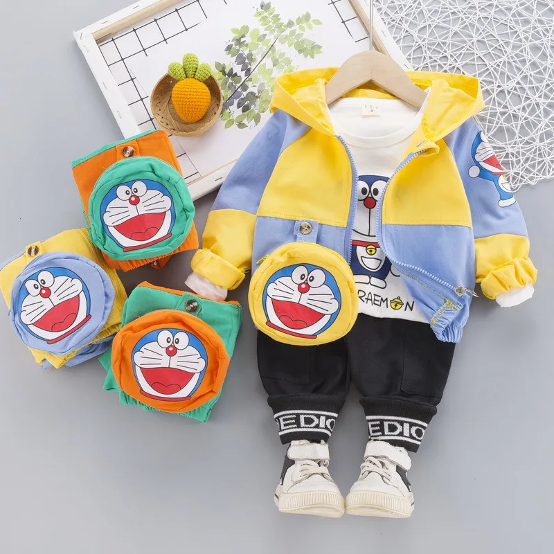 

Boys Clothes Aets Spring Autumn 1 2 3 4 Years Children Hoodies T-shirt Pants 3pcs Sweatsuit Suit For Baby Tracksuits Kids Outfit