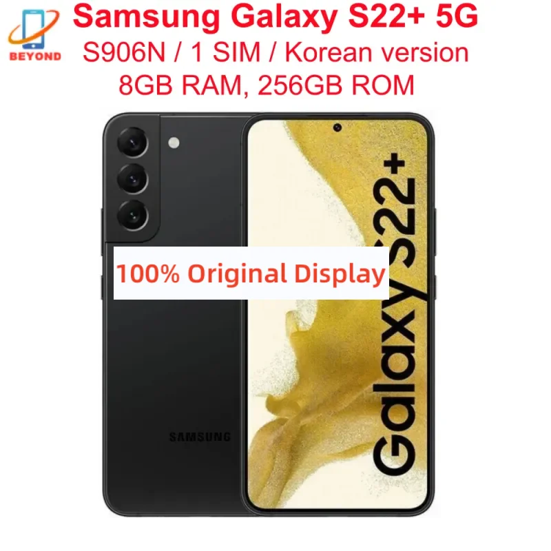 Фото Samsung Galaxy S22+ 5G S906N S22 Plus Оригинальный 6,6-дюймовый AMOLED-ПЗУ 256 ГБ ОЗУ 8 ГБ Snapdragon NFC Восьмиядерный сотовый телефон Android №1