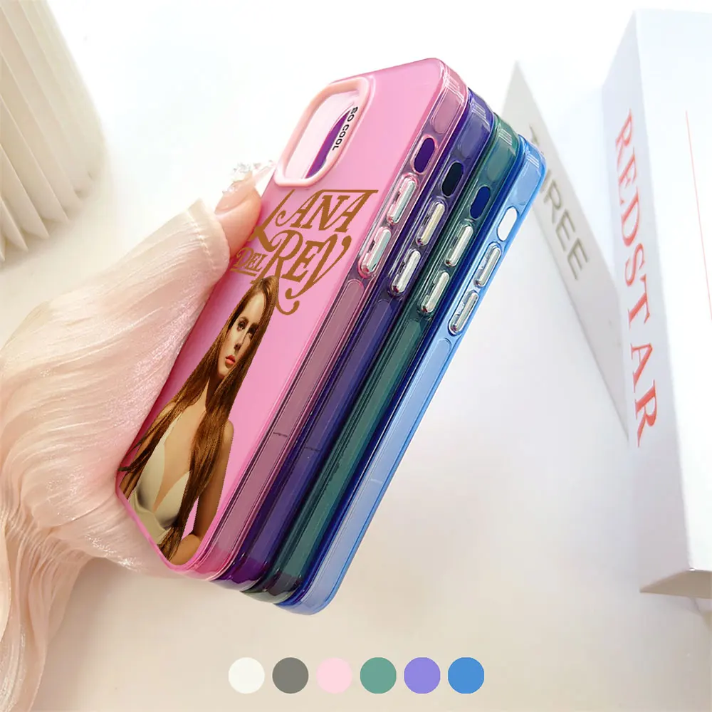 Чехол для телефона с постером Singer Lana Del Rey iPhone 14 15 16 13 12 11 Pro Max 7 8 Plus X XR XSMax Cqoue Cool Laser