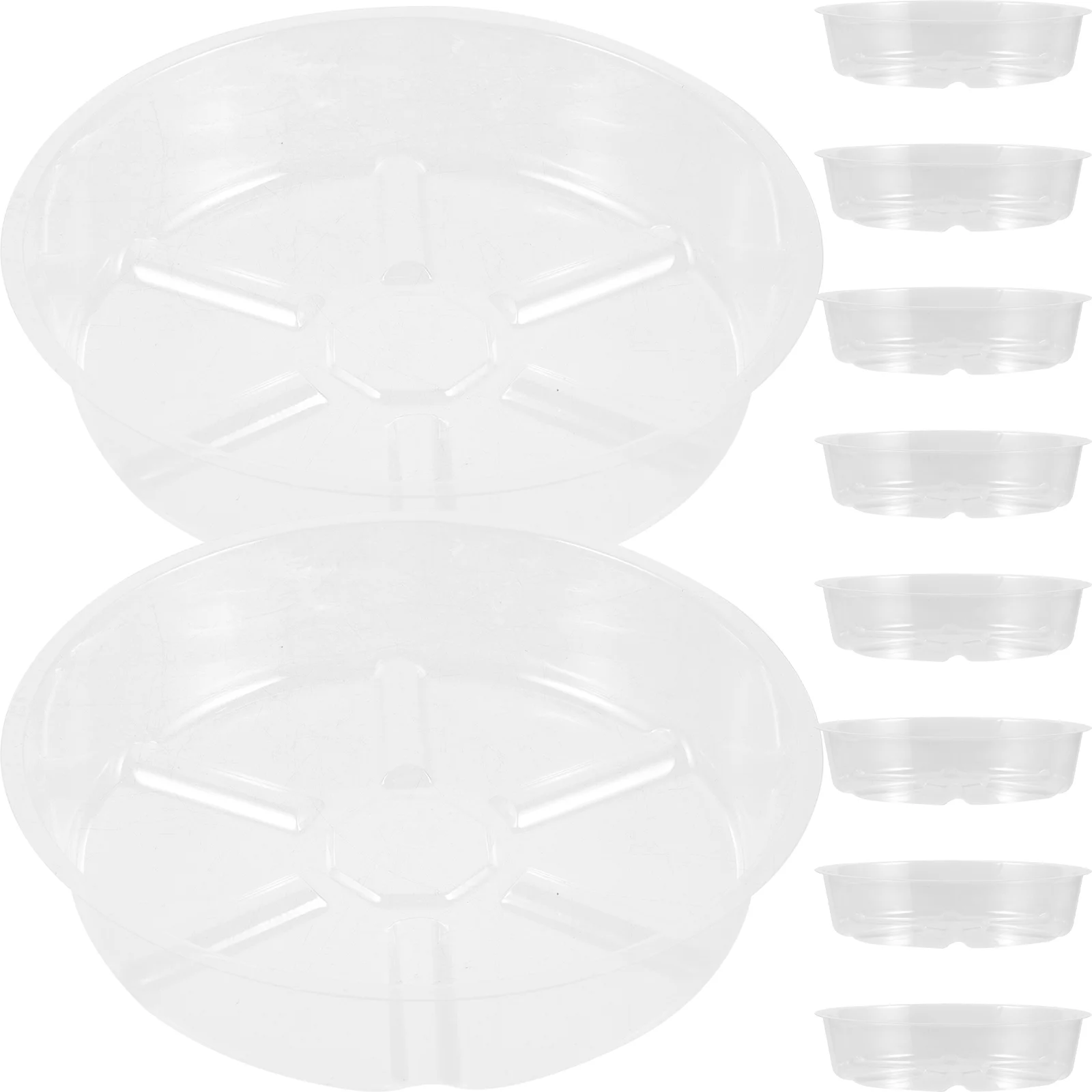 10 шт. блюдце для цветочного горшка 6-дюймовый прозрачный пластиковый поднос