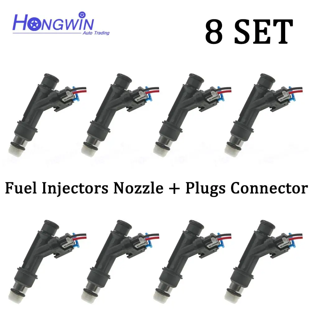 

×8 Spot goods Fuel Injectors Nozzle + Plugs Connector 96334808 25332290 For Suzuki Florenza Reno 2004 2005 2.0L L4