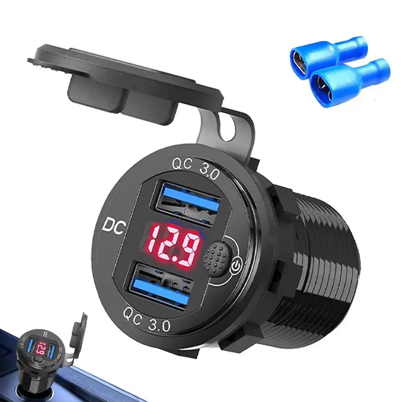 

Автомобильное зарядное устройство с двумя портами, 12-24 В