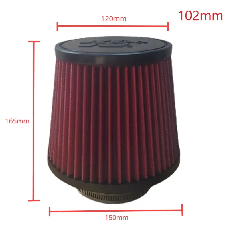 

2,5 3 3,5 4-дюймовый автомобильный впускной воздушный фильтр для K&N 14084-2, универсальный конус с высоким расходом 102 89 76 70 63,5 60 мм KN, коническая грибовидная головка