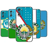 uzbekistan national flag phone case for xiaomi mi 11 lite pro ultra 10s 9 8 mix 4 fold 10t 5g black cover silicone back prett