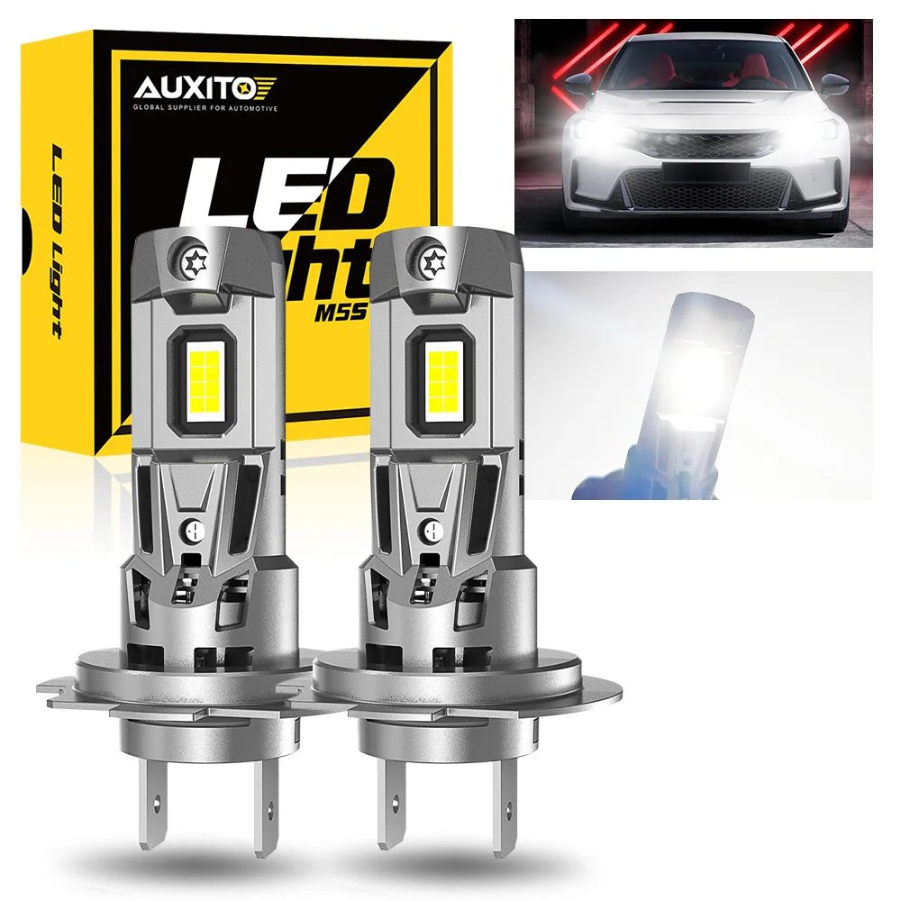 

AUXITO 2 шт. 22000 лм Turbo H7 LED лампы, высокомощные 120 Вт беспроводные светодиодные фары H7 для Mercedes Benz W204 W211 W203 W210 W205 W212