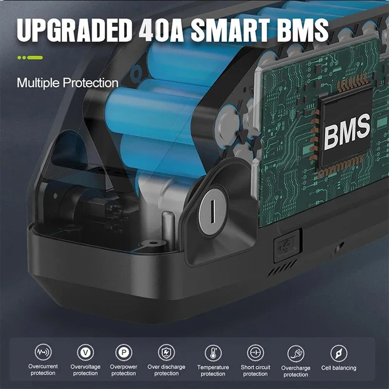 Электрический аккумулятор для электронного велосипеда 36v48v52v 60v72v 20 24 30 40 50ah 60ah