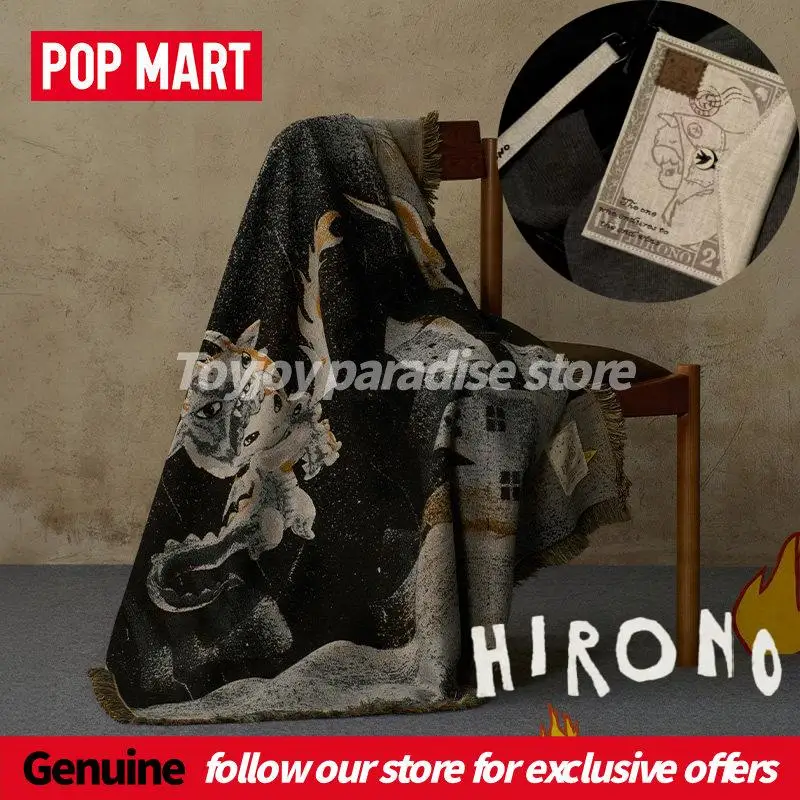 Фото Оригинальное жаккардовое одеяло Pop Mart Hirono Mist-Walker Series, сумка-чехол для дивана и паспорта, коллекционные модные игрушки, подарок на день рождения №1