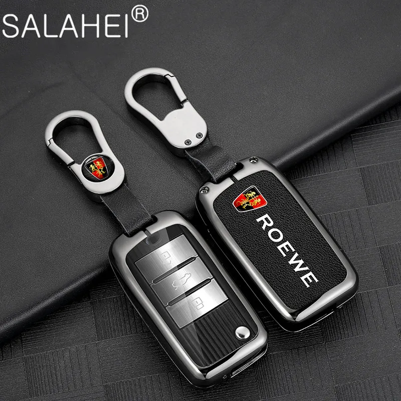 

Zinc Alloy Car Remote Key Fob Case Bag Cover For Roewe RX5 I6 I5 RX3 RX8 ERX5 2017 2019 Protector Shell Keychain Accessories