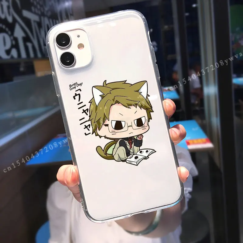 Cute Phone Case For iPhone 12 Pro max 13 11 XR SE20 8 7 6 Plus Japan Anime Bungou Stray Dogs Dazai Osamu Shockproof Cover Fundas images - 6
