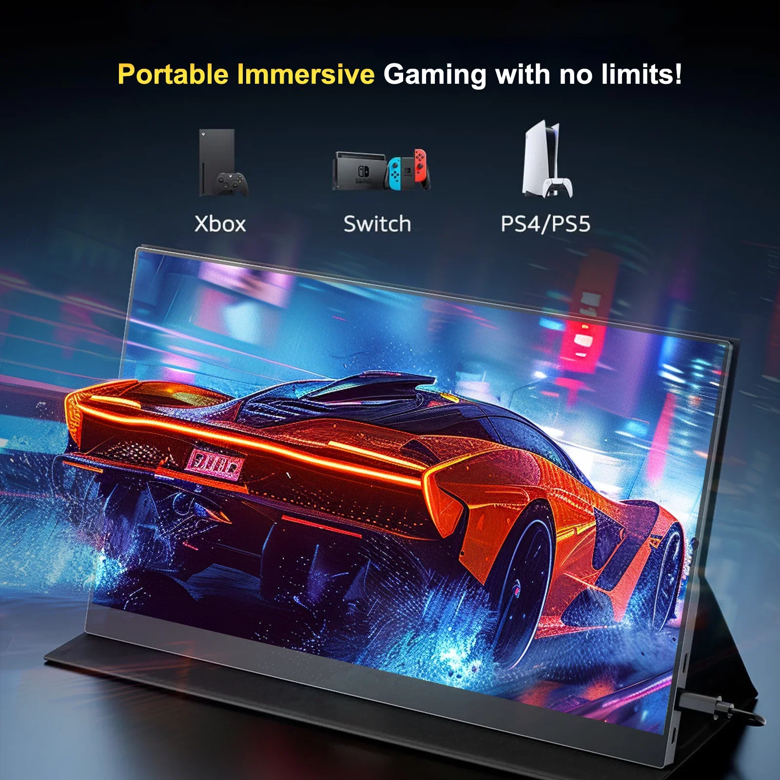 Портативный монитор WonTim 120 Гц 2.5K, 16 дюймов, 100% sRGB, игровой дисплей для ноутбуков с Type-C и Mini HDMI для PSSteamDeckSwitchPCMac (art.: 3920dbc1c4841) - 3920dbc1c4841
