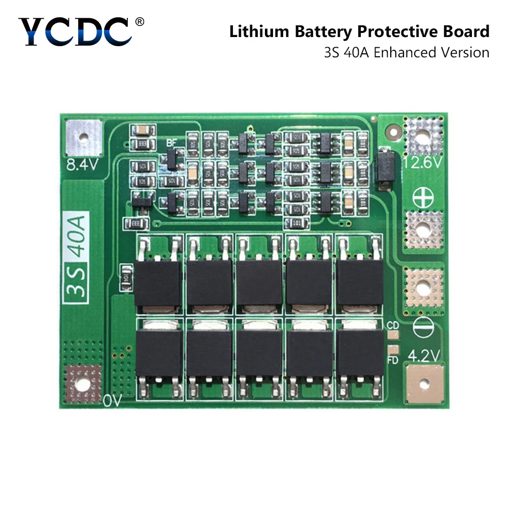 Зарядное устройство BMS PCM 3S 25A для зарядки 3х аккумуляторов 18650 с балансир