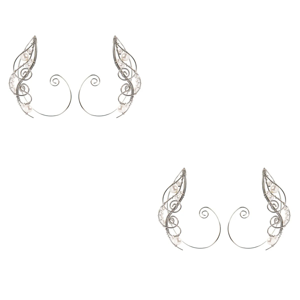 

2 Pairs Elf Ear Cuffs Chic Ear Clip Ear Jewelries for Cosplay Costume Dress Up