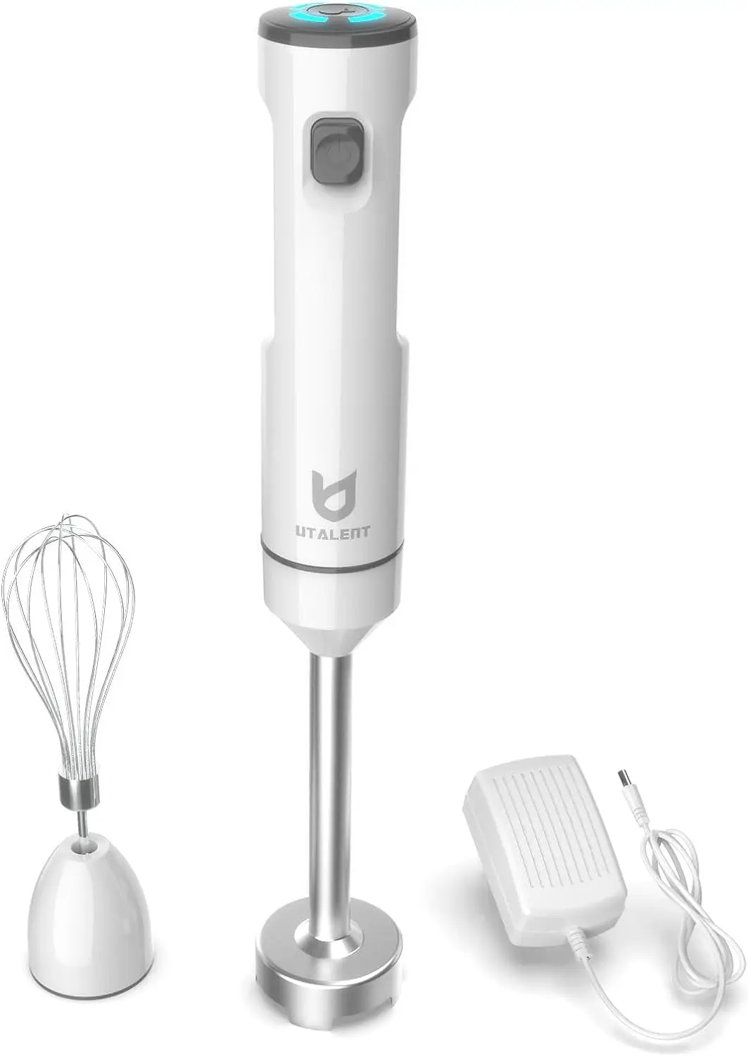 

Hand Blender, Variable Speed Immersion Blender handheld Rechargeable, with Fast Charger, Egg Whisk, for Smoothies, Milkshakes,