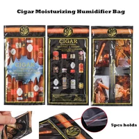 2pcslot travel humidor zip bag cigar moisturizing humidifier bag 65 75 rh 90 days mini portable cigar humidor humidifier bag