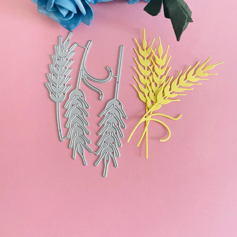 

3 piece set ear wheat Metal Cutting Dies DIY Scrapbook Paper Cards Embossing Craft Die Cut handmade craft