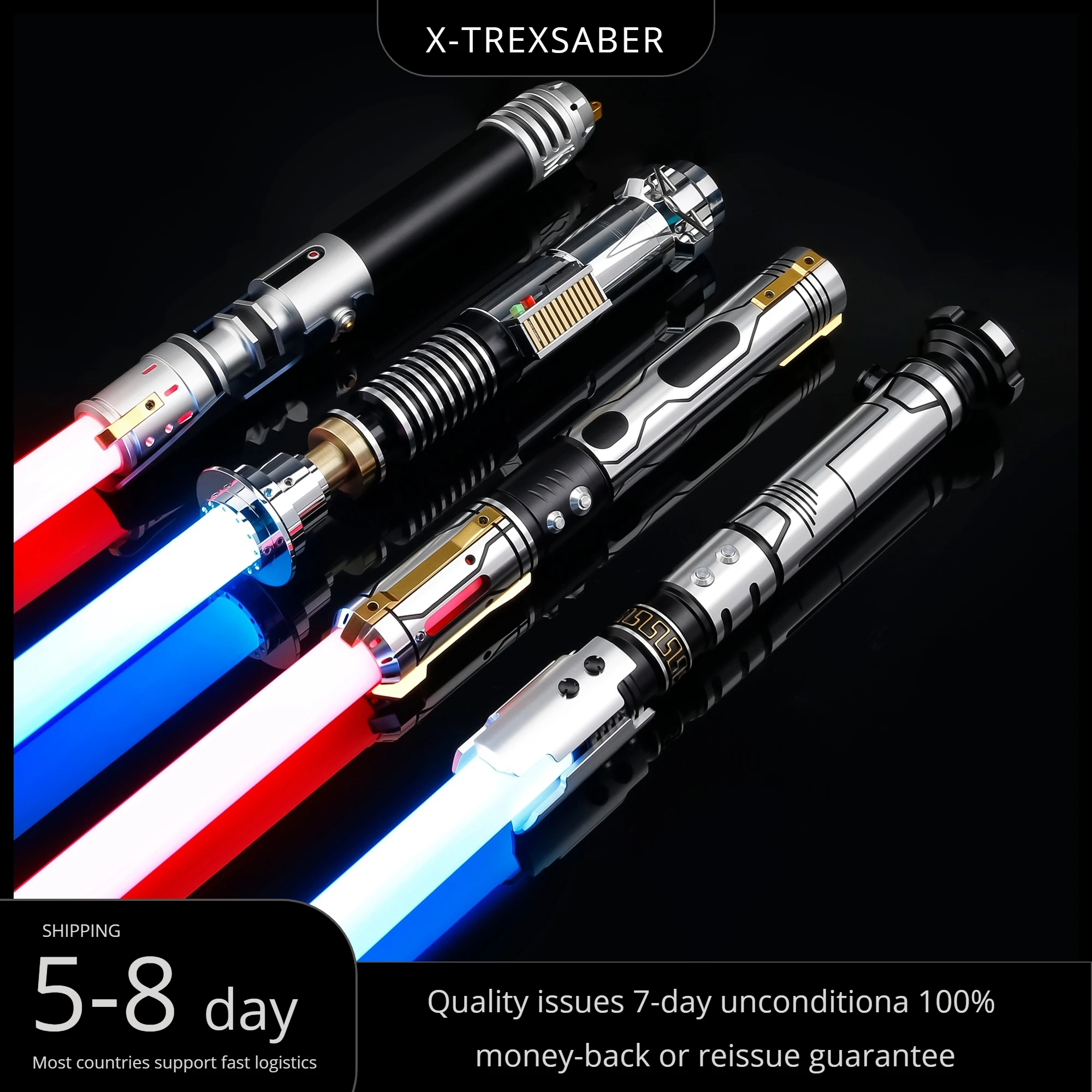 Световой меч TXQ, Анакин Вейдер, RGB металлическая пустая рукоятка, боевой плавный качели, лазерная регулировка, 12 цветов, джедай, косплей, бластер, игрушка, Скайуокер