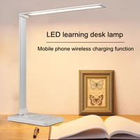 wireless charger led desk lamp usb charging dimmable touch control eye caring table lights port for bedroom living room office%c2%a0