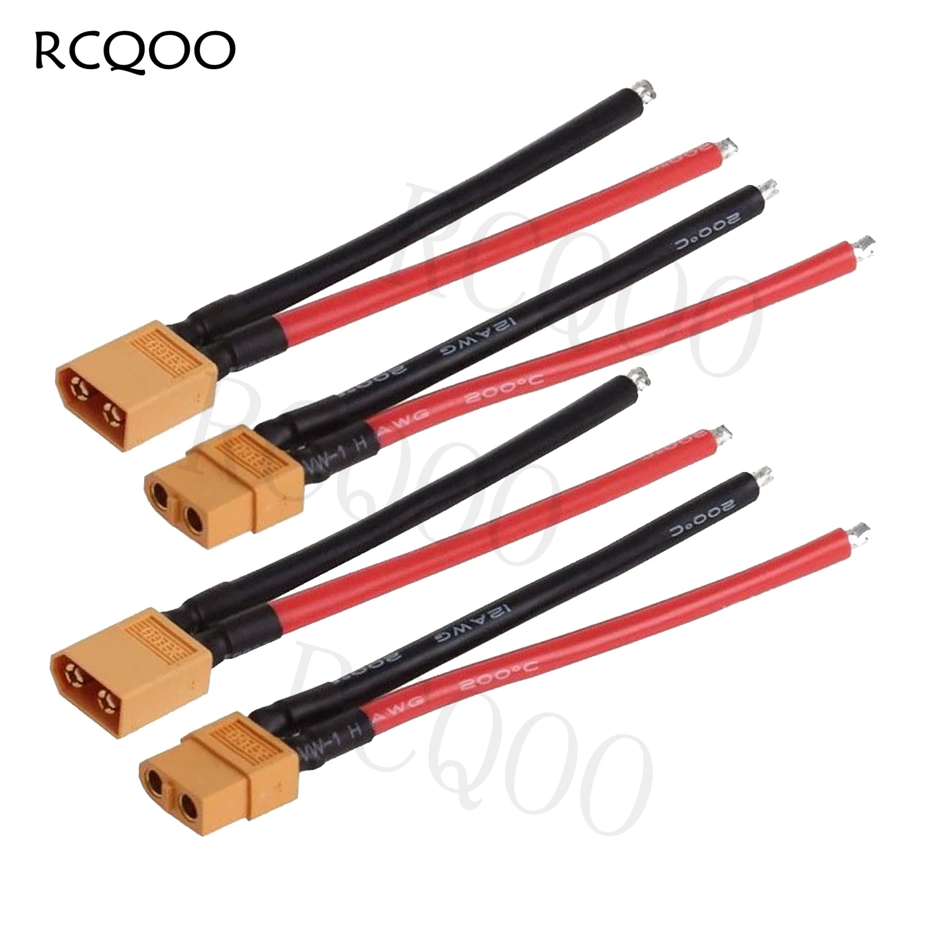 

2 Pairs 10cm 100mm XT60 Male Female Connector Plug with 12AWG Silicon Cable Wire