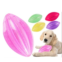medium big dog toy rugby ball chew teeth clean toy ball glowing tpr throwing toy for children puppy labrador interactive playing