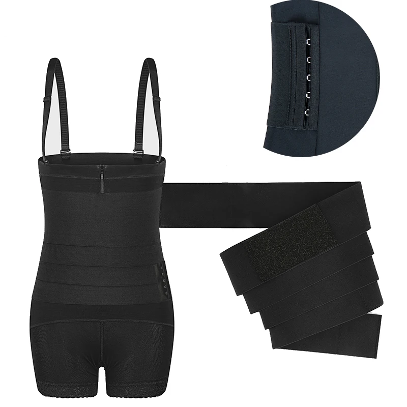 Women Waist Trainer Corset Detachable Bandage One-piece Shapewear Hip Lifting Butt Lifter Tummy Control Panties Body Shaper