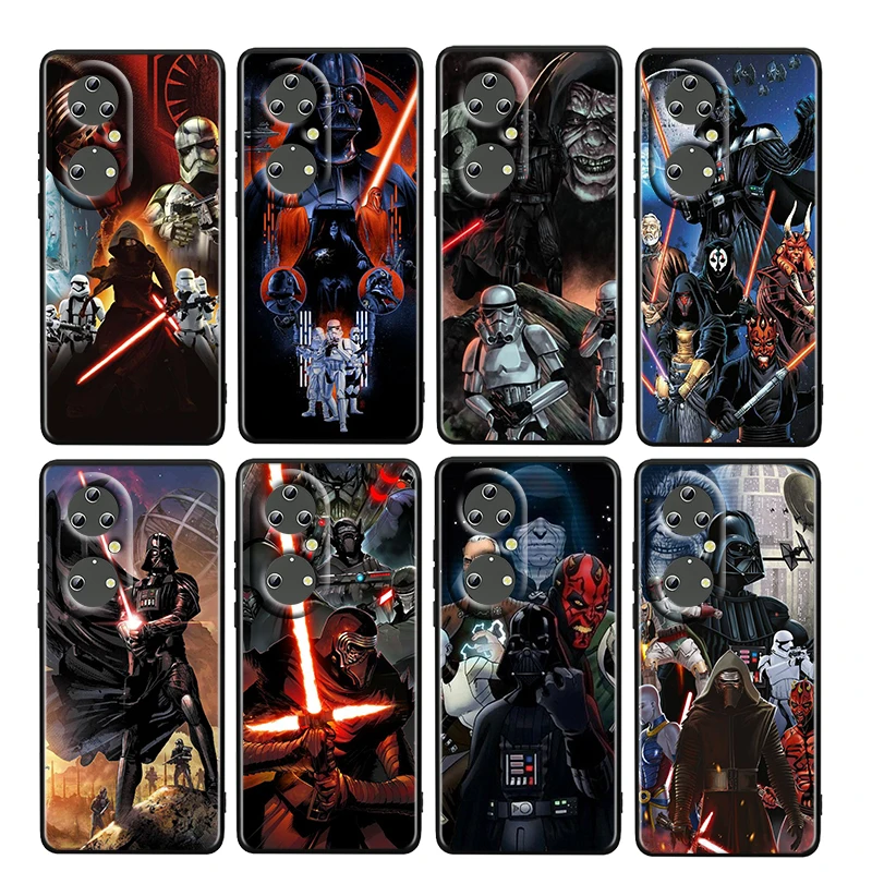 

Cosmic battle laser Star Wars For Huawei P50 P20 P30 P40 5G P10 Pro Lite E Plus P9 Lite Mini Soft TPU Silicone Black Phone Case
