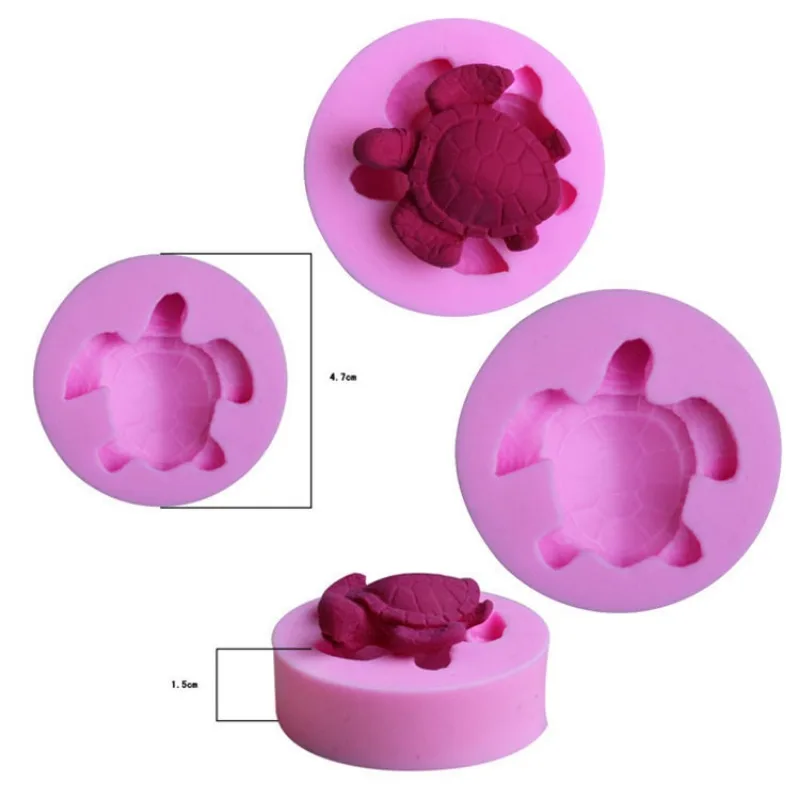 

Soft Silicone Fondant Mold Cute lovely Sea Turtle Shape Ocean Theme Fondant Cake Decoration Gum Paste Chocolate Mould Resin Art