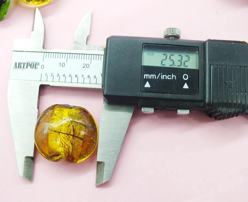 В наличии 76 шт. разноцветные 25 мм DIY очаровательные стеклянные бусины для