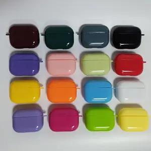 5 pcs/lot Glossy Candy Color TPU Soft Headphone Protective Cover Sleeve For Airpods1/2 Pro Accessories
