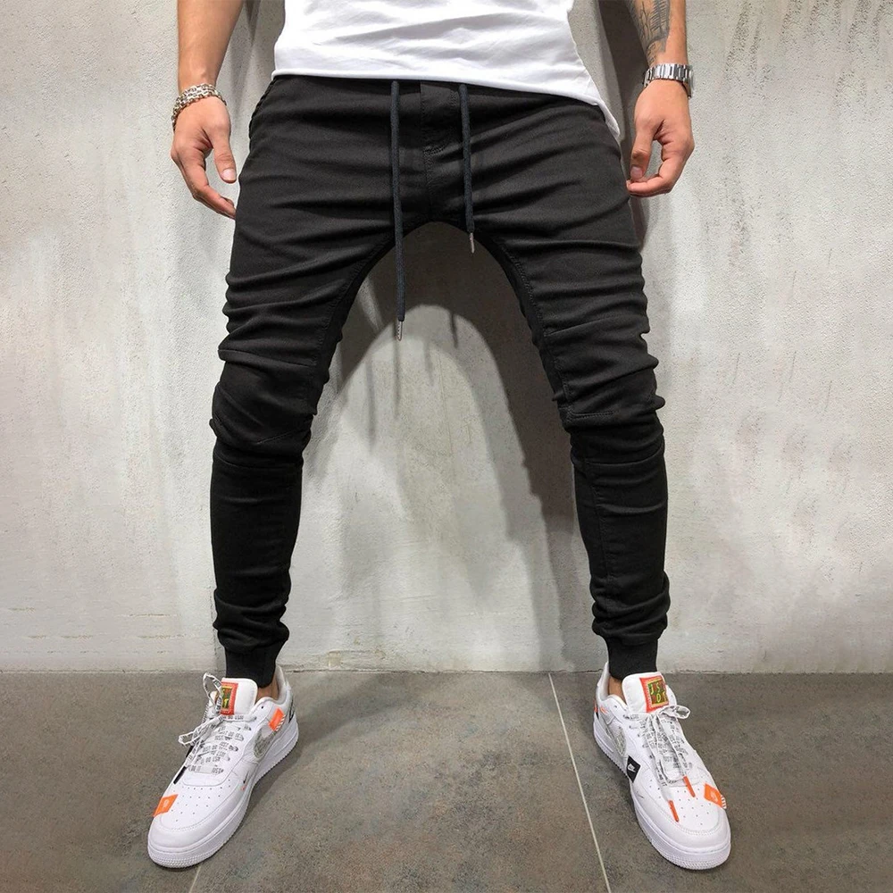 

Man Casual Joggers Pants Sport Sweatpants Cargo Combat Loose Baggy Workout Trousers Slim Fit Pants Bodybuilding Trouser A50