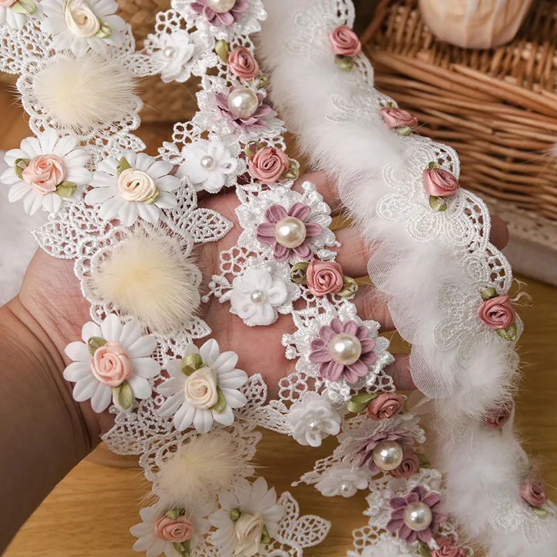 

Lace Ribbon For Wedding Decor Dress Household Embroidery Decorative Lace DIY Mesh Jacquard Garment Sewing Ribbon Craft Supplies