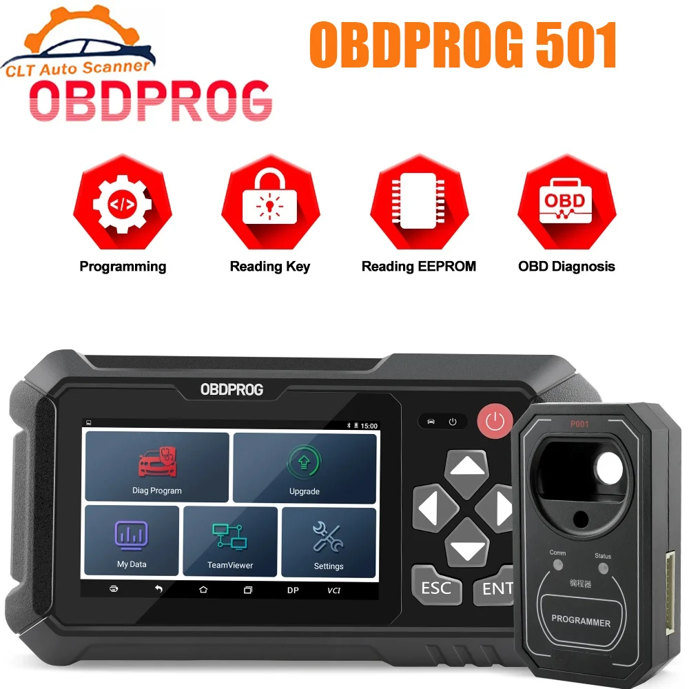 

OBDPROG 501 OBD2 Tool Car Key Programmer Immobilizer Pin Code Reader Automotive Smart Keys Remote Program Auto Diagnostic Tools