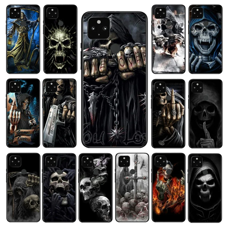 

Grim Reaper Skull Phone Case for Google Pixel 7 Pro 7 6A 6 Pro 5A 4A 3A Pixel 4 XL Pixel 5 6 4 3 XL 3A XL 2 XL