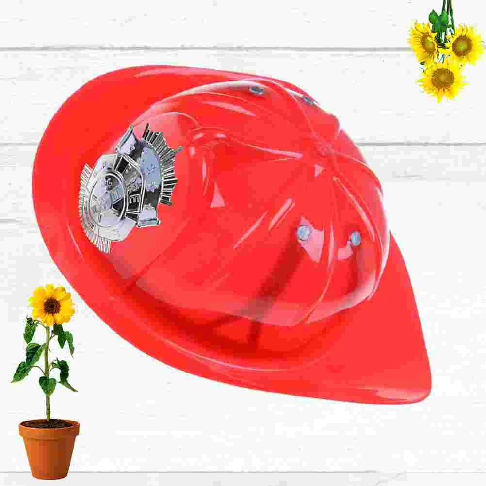 

Hat Kids Fire Firefighterfireman Safetycostume Hats Toydressconstruction Fighter Simulation Play Accessories Hard Role Children