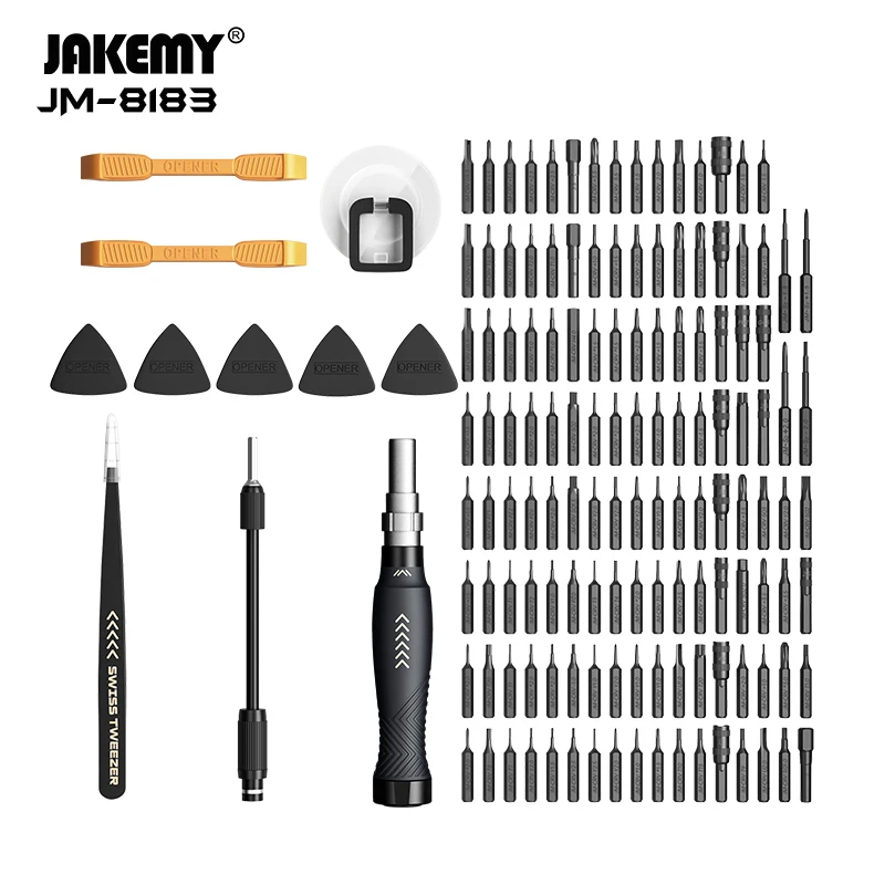 

JAKEMY 145 in 1 Precision Magnetic Screwdriver Set Hex Phillips Screw Driver CR-V Bit for Mobile Phone Tablet Laptop Repair Tool