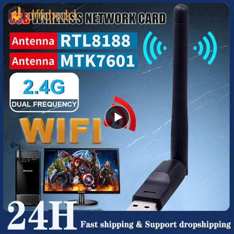 

Мини USB Wi-Fi адаптер RTL8188 беспроводная сетевая карта 150 Мбит/с Wi-Fi приемник ключ для настольного ПК ноутбука 2,4 ГГц