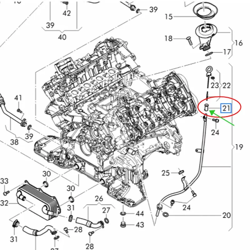 1 шт. масляный щуп направляющая втулка 07C11563 6D пластик для Bentley Continental 2004-2020 Gt Gtc