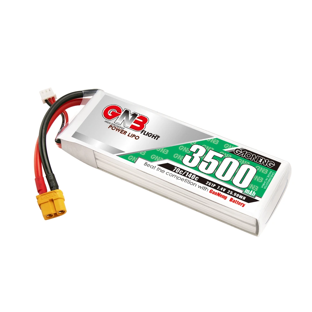 Batterie LiPo 2S 3000 MAh 7,4V 5C - Connecteur XT60 - Pour Lunettes FPV Fatshark, Skyzone, Drones RC, Modélisme