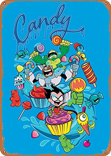

Candy Vintage Look Metal Sign Patent Art Prints Retro Gift 8x12 Inch