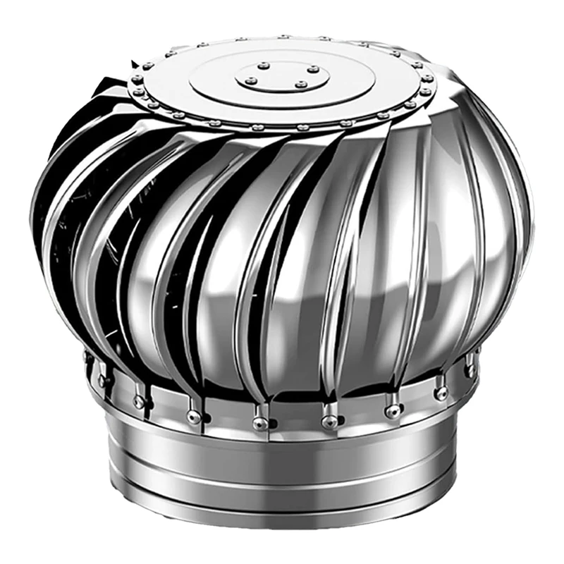Roof Wind Stainless Steel Turbine Ventilator Vents Turbines Cap Vent Air Flow No Consumption Easy To Install