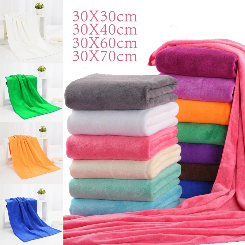 Absorbent Microfiber Drying Beach Swim Sport Bath Towel Sheet Home Textile Car Wash Care Cleaning Towel Bathroom Bath Towel images - 6